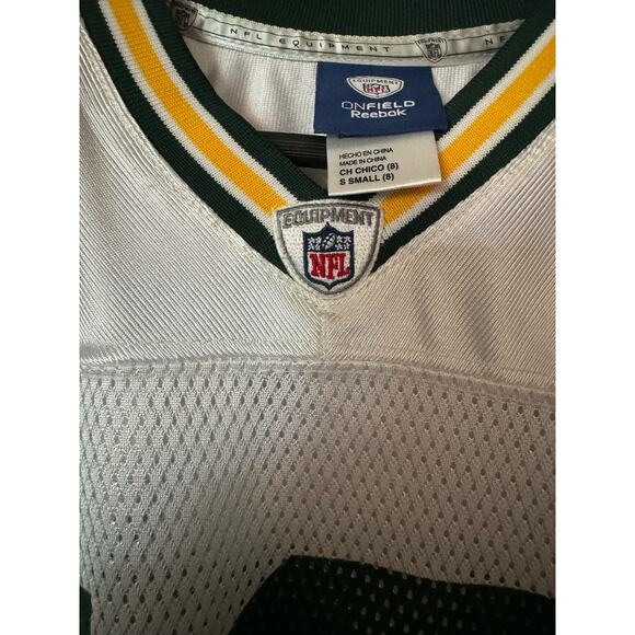 NFL Green Bay Packers Aaron Rogers #12 Reebok On Field White Jersey Youth S 8 - Picture 6 of 11